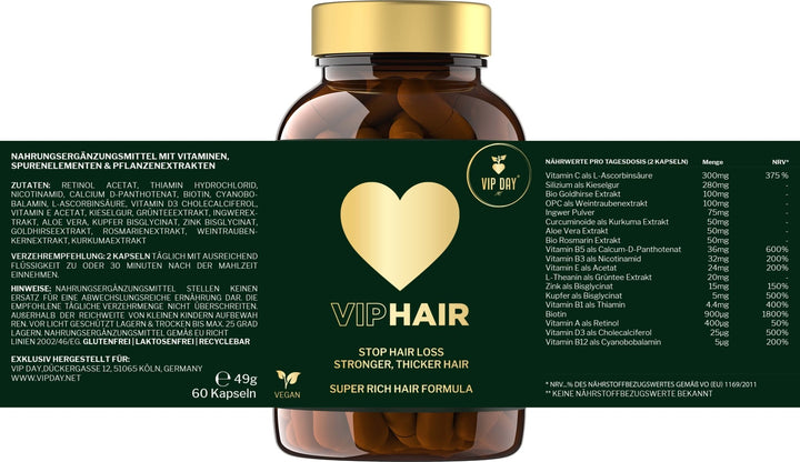 VIPHAIR Haar Vitamine - VIP DAY